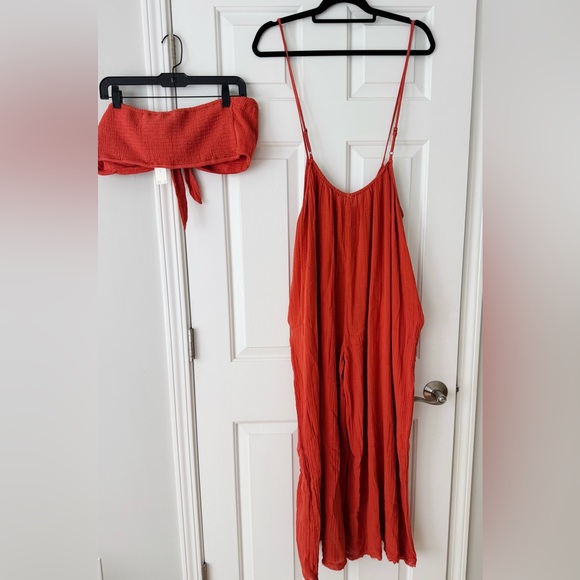 Anthropologie The Wrenley Bandeau & Suspender Wide-Leg Pants Set, Size XL - Picture 12 of 13